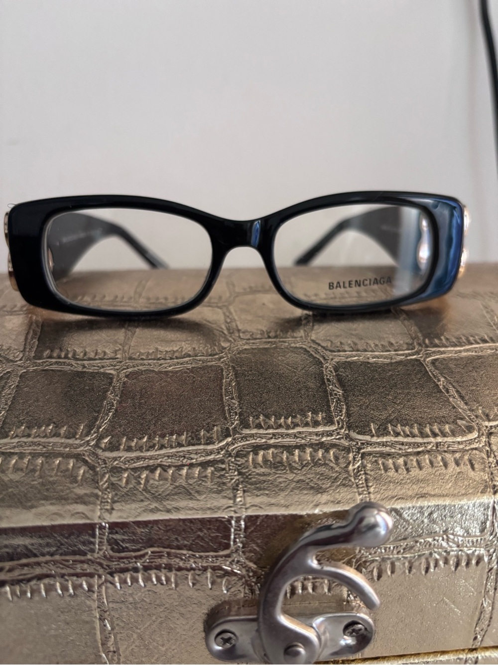 Source Unknown Black Rectangular Women's Glasses